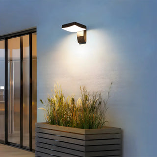 Stylish Round Black Metal External LED Wall Sconce Zawala Image - 14