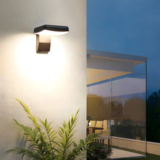Stylish Round Black Metal External LED Wall Sconce Zawala Image - 17