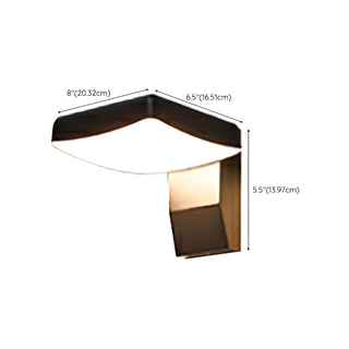 Stylish Round Black Metal External LED Wall Sconce Zawala Image - 19