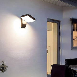 Stylish Round Black Metal External LED Wall Sconce Zawala Image - 4