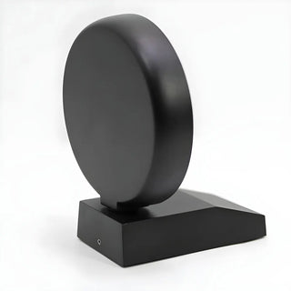 Stylish Round Black Metal External LED Wall Sconce Zawala Image - 8