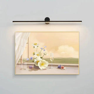 Ultra-Thin Sleek Black LED Linear Metal Vanity Light Zawala Image - 1