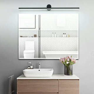 Ultra-Thin Sleek Black LED Linear Metal Vanity Light Zawala Image - 3