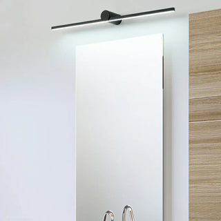 Ultra-Thin Sleek Black LED Linear Metal Vanity Light Zawala Image - 4