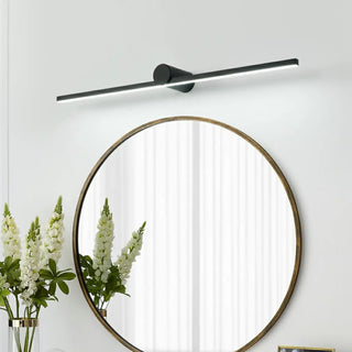 Ultra-Thin Sleek Black LED Linear Metal Vanity Light Zawala Image - 5