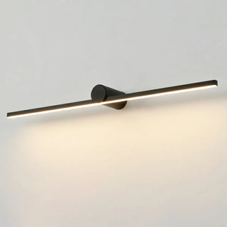 Ultra-Thin Sleek Black LED Linear Metal Vanity Light Zawala Image - 6