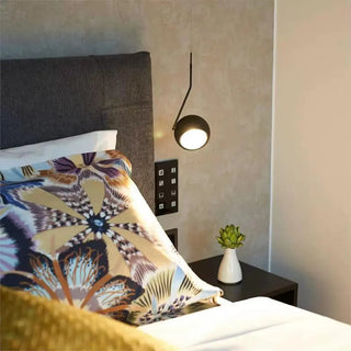 ZOWALA - Minimalist Bedroom Adjustable Black Sphere Pendant Light Image - 2