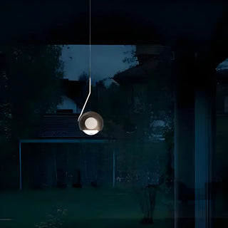 ZOWALA - Minimalist Bedroom Adjustable Black Sphere Pendant Light Image - 3