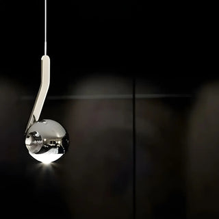 ZOWALA - Minimalist Bedroom Adjustable Black Sphere Pendant Light Image - 4