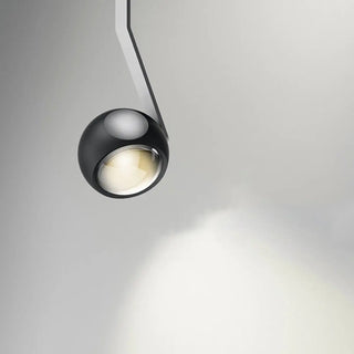 ZOWALA - Minimalist Bedroom Adjustable Black Sphere Pendant Light Image - 9