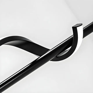 ZOWALA - Modern Bedroom Black Metal Spiral LED Pendant Light Image - 11
