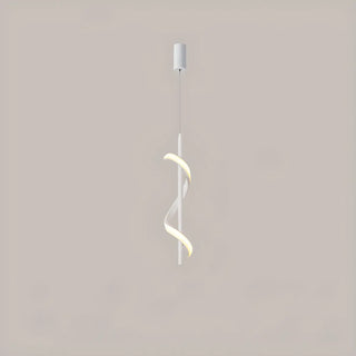 ZOWALA - Modern Bedroom Black Metal Spiral LED Pendant Light Image - 6
