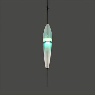 ZOWALA - Modern Sleek Blue Glass Teardrop Dining Room Pendant Light Image - 11