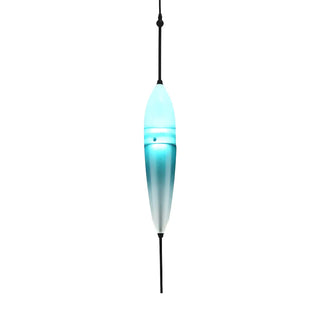 ZOWALA - Modern Sleek Blue Glass Teardrop Dining Room Pendant Light Image - 17