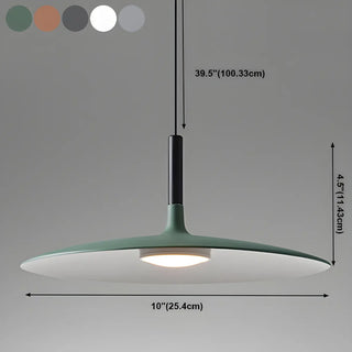 ZOWALA - Modern Dimmable Aluminium Sleek Disc Pendant Light #size