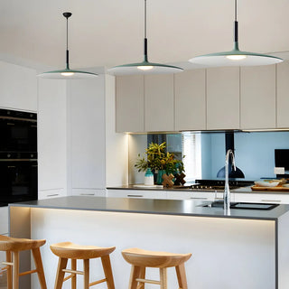 ZOWALA - Modern Dimmable Aluminium Sleek Disc Pendant Light Image - 5