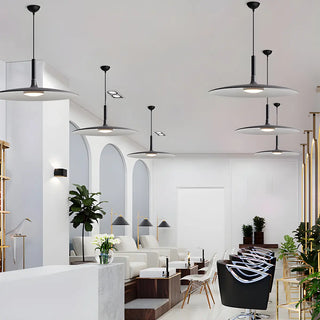 ZOWALA - Modern Dimmable Aluminium Sleek Disc Pendant Light Image - 6