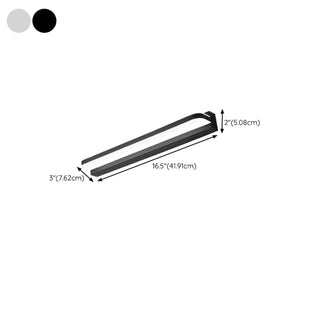 ZOWALA - Modern Sleek Geometric Sliver LED Vanity Light #size