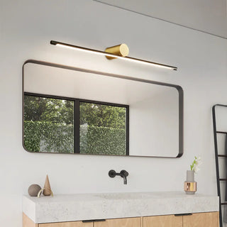 Modern Sleek Gold Linear LED Bathroom Vanity Light Zawala Image - 1