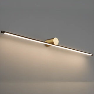 Modern Sleek Gold Linear LED Bathroom Vanity Light Zawala Image - 10