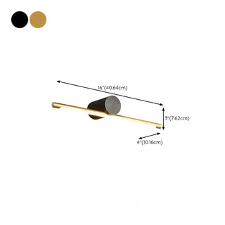 Modern Sleek Gold Linear LED Bathroom Vanity Light Zawala #size