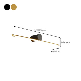 Modern Sleek Gold Linear LED Bathroom Vanity Light Zawala Image - 24