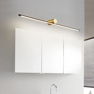 Modern Sleek Gold Linear LED Bathroom Vanity Light Zawala Image - 3