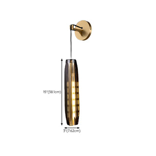 Sleek Modern Gold Cylinder Crystal LED Wall Lamp Zawala #size
