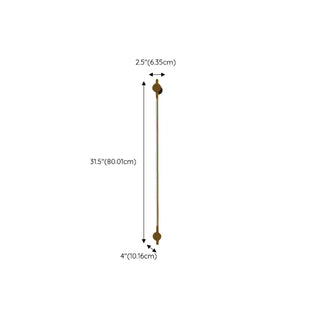 Stylish Gold Straight Linear LED Metal Vanity Light Zawala #size