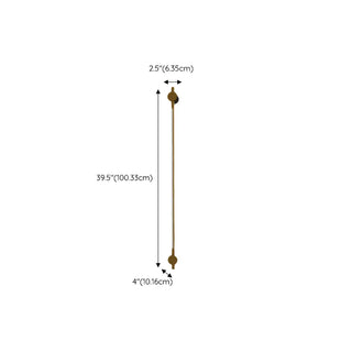 Stylish Gold Straight Linear LED Metal Vanity Light Zawala Image - 11