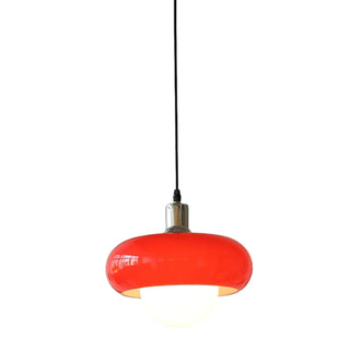 ZOWALA - Modern Sleek Round Yellow Glass Globe Pendant Light Image - 13