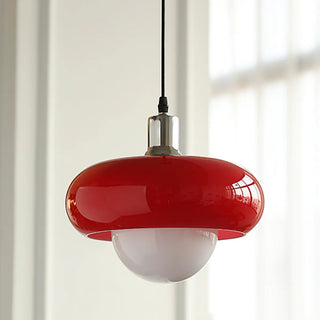 ZOWALA - Modern Sleek Round Yellow Glass Globe Pendant Light Image - 6