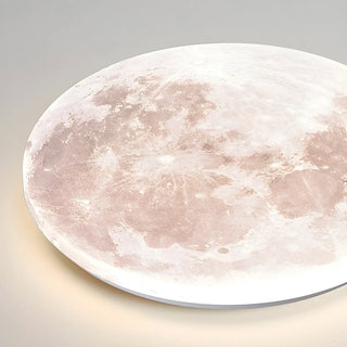 Modern Moon Round Dimmable LED Flush Mount Ceiling Lamp Zawala Image - 13