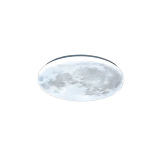 Modern Moon Round Dimmable LED Flush Mount Ceiling Lamp Zawala Image - 15
