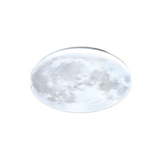 Modern Moon Round Dimmable LED Flush Mount Ceiling Lamp Zawala Image - 17