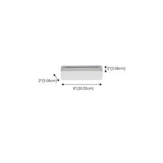 ZOWALA - Sleek White Rectangular Bathroom Vanity Wall Light #size