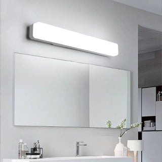 ZOWALA - Sleek White Rectangular Bathroom Vanity Wall Light Image - 2