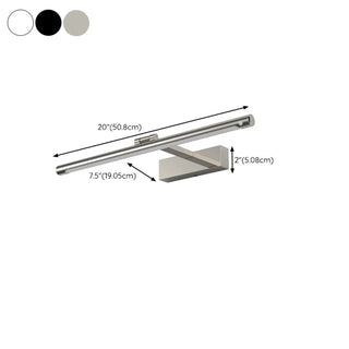 Contemporary Sleek Cylinder LED Vanity Light  Zawala #size