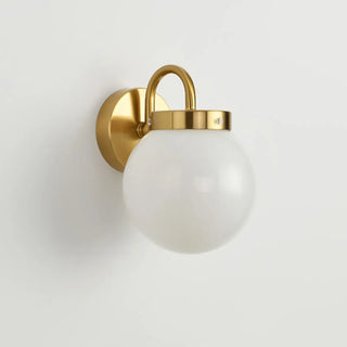 Silver Ribbed Glass Globe Bedside LED Wall Sconce Zawala Image - 14