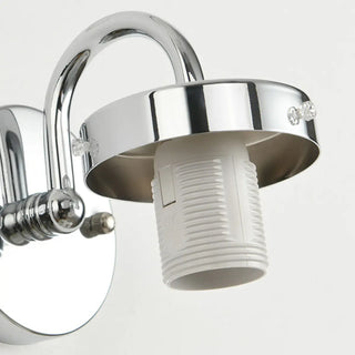 Silver Ribbed Glass Globe Bedside LED Wall Sconce Zawala Image - 17