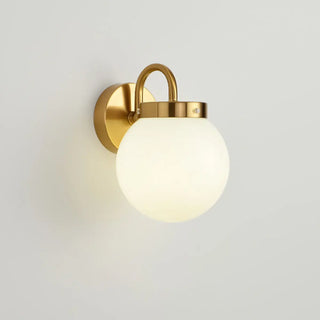 Silver Ribbed Glass Globe Bedside LED Wall Sconce Zawala Image - 7