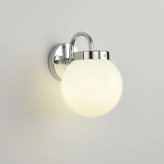 Silver Ribbed Glass Globe Bedside LED Wall Sconce Zawala Image - 8