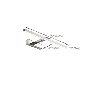 ZOWALA - Sleek Modern Rectangular Sliver LED Vanity Light Image - 10