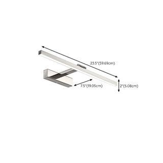ZOWALA - Sleek Modern Rectangular Sliver LED Vanity Light Image - 11