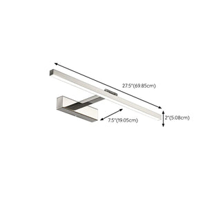 ZOWALA - Sleek Modern Rectangular Sliver LED Vanity Light Image - 12
