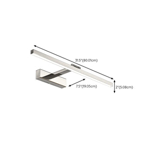 ZOWALA - Sleek Modern Rectangular Sliver LED Vanity Light Image - 13