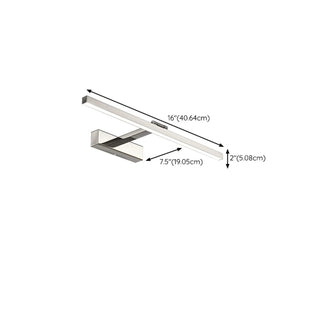 ZOWALA - Sleek Modern Rectangular Sliver LED Vanity Light #size
