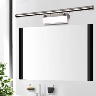 ZOWALA - Sleek Chrome Sliver Bathroom Vanity Mirrors Light Image - 3