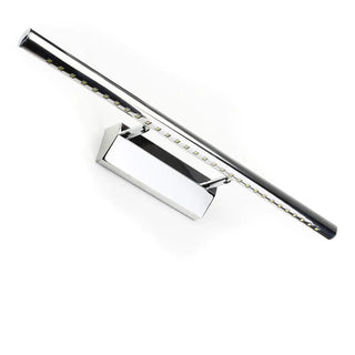 ZOWALA - Sleek Chrome Sliver Bathroom Vanity Mirrors Light Image - 4