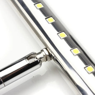 ZOWALA - Sleek Chrome Sliver Bathroom Vanity Mirrors Light Image - 5